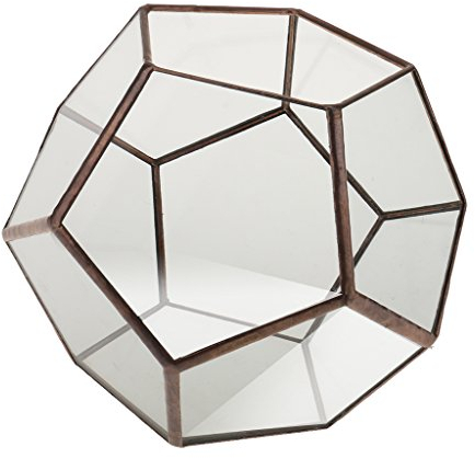 Terrarium géométrique en verre 15 x 15 x 15cm