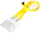10 x Karteo® Ausweishülle horizontal DIN A7 (74 x 105mm) und Schlüsselband Lanyard mit Doppelkarabinerhaken und Sicherheitsverschluss gelb als Ausweishüllen Kartenhüllen Kartenhalter