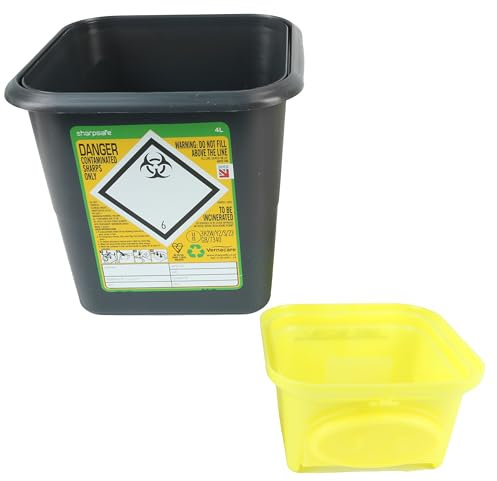 5X Biohazard Sharps Large Medical Bins 4 Litre Boxes