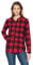 Amazon Essentials Chemise en Flanelle à Carreaux Légère, Manches Longues, Coupe Classique Femme, Rouge Carreaux Western, XXL