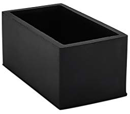 Flyshop Embouts Pieds Chaises, Noir, 20 x 40 mm, Rectangulaires | Lot de 4, Protection de Sol, Caoutchouc, Épais
