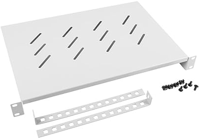 Lanberg Bandeja Fija AK-1004-S para Armario Rack DE 19 1U 483 * 300MM hasta 25KG DE Carga Gris
