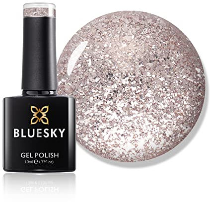 Bluesky Gel Nail Polish, Platinum 08, Crystal Clear, 10 ml Long Lasting, Chip Resistant, 10 ml (Requires Drying Under UV LED Lamp)