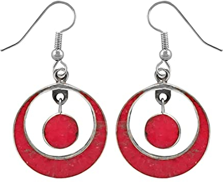 Komprimierte Korallen Edelstein Inlay-Schöne Träne 925 Versilberte Mode Zeitgenössische Ohrringe für Damen-Designer Party Geschenk Schmuck