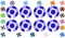 Acclaim Lawn Bowls Identification Stickers Markers Standard 5.5 cm Diameter 2 Full Sets Of 4 Self Adhesive Segmented Two Colour (Purple/Lilac)