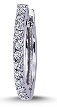 Herren Diamant Creole in 585`er 14 Karat Weißgold