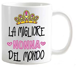 le herisson Tazza Mug Festa dei Nonni la Migliore Nonna del Mondo Simpatica Idea Regalo Divertente Personalizzabile -NONNA2