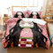 PTNQAZ Bettwäscheset mit Anime-Demon Slayer, Nezuko Kamado, für Mädchen, Geschenk, Kinderbettwäsche (Einzelbett, 3)