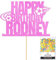 Personalised Birthday Football Footballer Cake Topper- Light Pink Any Name & Age Glitter Cake Decoration and Sprinkles - Happy Birthday Decorations - Personalised Toppers for Cakes by Cakeshop