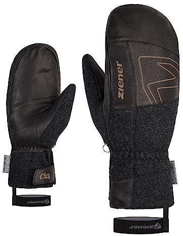 Ziener Herren GANGHOFERO Ski-Fäustling/Wintersport | extra warm PFC frei Wolle, black, 8,5