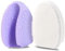 HieerBus Brosse de nettoyage visage en silicone, douce brosse manuelle nettoyante pour le nettoyage du visage pour exfoliation et massage pour tous les types de peau (Violet + Blanc)