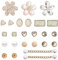 Paquete de 27 accesorios zapatos, accesorios zapatos diamantes cristal, accesorios correa muñeca, decoraciones sandalias, flores diamantes hebillas decorativas zapatos niñas, accesorios zapatos niños