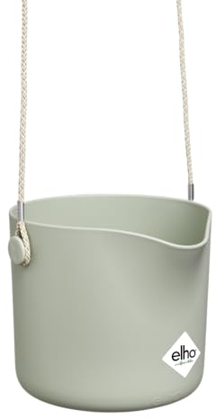elho B.for Swing 18 - Hanging Plant Pot Indoor - 100% Recycled Plastic - Ø 18.0 x H 16.5 cm - Green/Stone Green