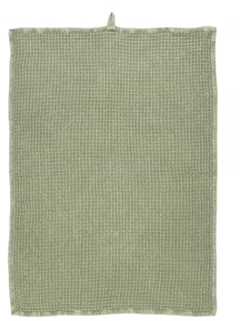 IB Laursen - Geschirrtuch, Küchentuch, Trockentuch - Waffelmuster - Baumwolle - Farbe: Staubig Grün - 50 x 70 cm