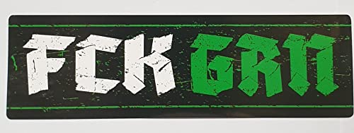 FCK GRN Aufkleber lang