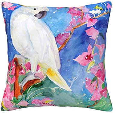 Schöne Kakadu Vogel Blume Vier Jahreszeiten Universal Kissenbezug Sofa Stoff Kissenbezug Quadratische Taille Kissenbezug Home Dekoration Kissenbezug