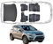 Rizline Passgenau 3D Fussmatten & Kofferraumwanne Auto Set Kompatibel mit Ford Kuga 2 2012-2019 Auto Zubehör Gummimatten & Kofferraummatte Autos TPE Allwetter Geruchlos rutschfest Schwarz