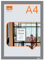 Nobo – Porte-Affiche A4 Mural, avec Cadre d’affichage Clipsable Anodisé, Remplacement des affiches facile et rapide, Autocollant, Cadre Argent, Lot de 2, 1915696
