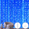 Ollny LED Lichtervorhang 2x2m, 200 LEDs Lichtervorhang innen USB, Lichterkette innen fenster mit 10 Haken, für innen und außen Deko Weihnachten Schlafzimmer Party Wand Balkon (Blau)