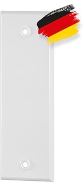 BAUHELD® Rolladengurt Abdeckung Metall Geschlossen - 160mm Lochabstand [1 Stück] - Maxi Unterputz Gurtwickler-Blende [Made in Germany] - Rolladen Abdeckplatte für Rollladengurt 23mm - Weiß