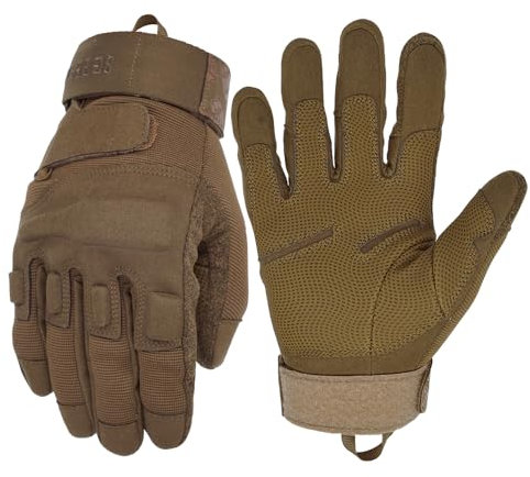 Seibertron® Damen Herren S.O.L.A.G Handschuhe taktisch Vollfinger Militär Kampf Armee für Airsoft Militär Paintball Schießen Und Other Outdoor Activities Handschuhe Coyote M