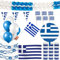 Griechenland Party Deko Set 83 TLG. Partyset Partydeko blau weiß Fussball EM WM