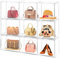 3 Stück Vitrine Acryl für Handtaschen,37x20x27cm Transparente Schaukasten für Lego 10293 21347 43249 76414, Aufbewahrung Organizer Stapelbare für Action Figuren Modell Spielzeug