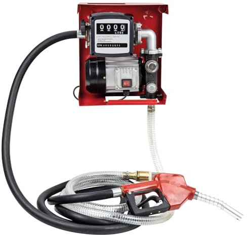SIP Diesel Fuel Transfer Pump with Fuel Meter, 230V 550W 60L/min Max Flow Rate, Self-Priming Pump