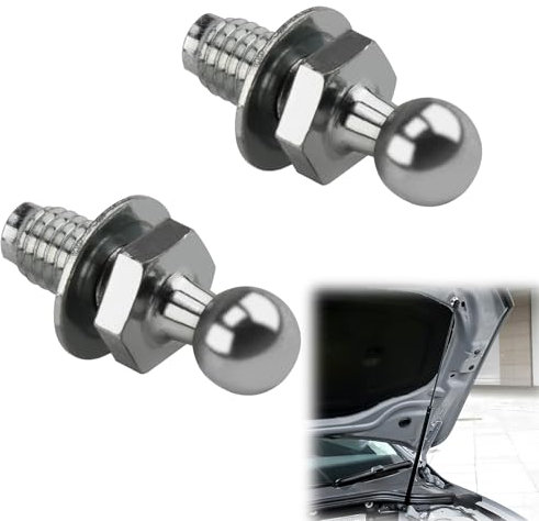 2 Pezzi Bullone a sfera M8, Perni a Sfera Rinforzati per Molle a Gas, Portellone Posteriore e Anteriore, Perno a sfera,Bullone prigioniero a sfera,Testa Sferica da 10 mm,in Acciaio Inossidabile
