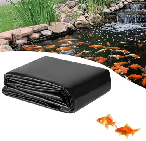 Gguwug bache pour Bassin 10X12m epdm toiture Grand Bassin à Poissons, Housse pour Bassin, Résistant aux déchirures Facile à Plier inodore, bache agricole fontaines pour d'agrément