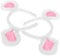 2pcs Fuzzy White Mouse Ears Headband Cute Plush Costume Accessory for Halloween Dress Up Fun Animal Theme for Adults for Themed Events and Parties