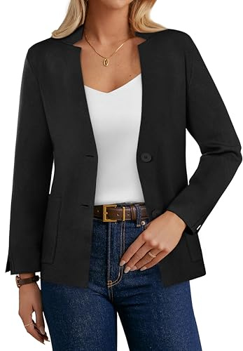 GRACE KARIN Women Sweater Blazer Business Casual Blazers Knit Fall Cardigan