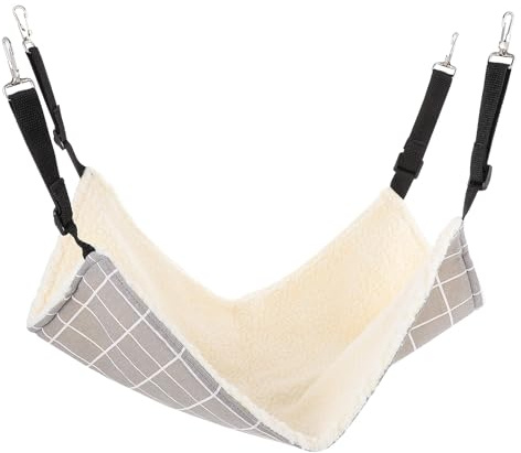 ERINGOGO Hamac d'hiver pour chat, taille moyenne, rembourré, lavable, peu encombrant, à suspendre dans la cage, branches, design attrayant pour animaux de compagnie ludiques