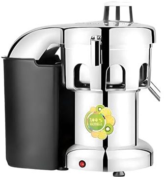 Extracteur De Jus Commercial Presse-agrumes Électrique En Acier Inoxydable For Fruits Presse-agrumes Centrifuge Robuste For Légumes Jus Résidus Séparés À Faible Bruit(B2600(750W))