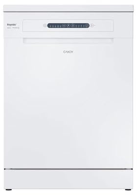 Candy Rapido CF3C9E0W - 13 Place Settings - Start Delay 3-6-9h - Inverter Motor - 5 Programmes - Freestanding Full Size White Dishwasher - 85x60x60 (HxWxD) - C Energy Rating