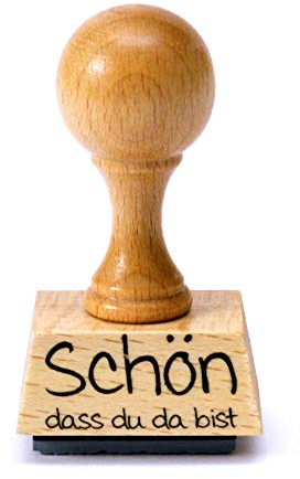 trendaffe Schön, dass du da bist Holzstempel - Bürostempel