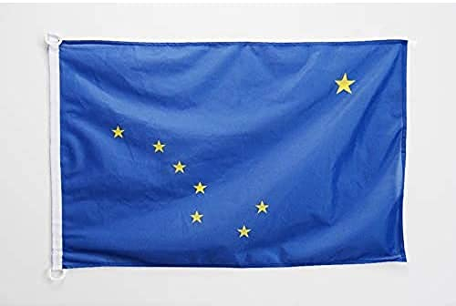 AZ FLAG - Flagge Alaska - 90x60 cm - Bundesstaat Alaska Fahne 60 x 90 Cm Aussenverwendung - Flaggen