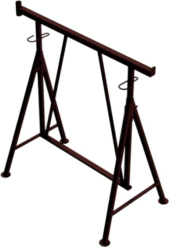 BAUZAUNWELT Faltgerüstbock Compact S höhenverstellbar - Auflagefläche von 1,20 m - bis zu 1500 kg Tragkraft - Größe 2, Höhe: 1,00 m - 1,75 m