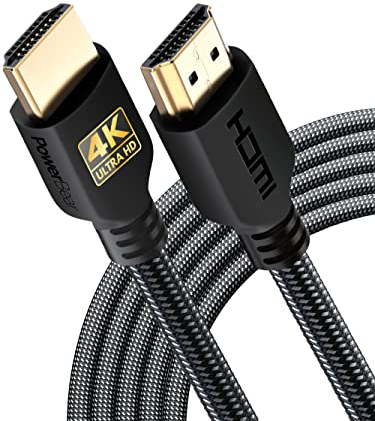 PowerBear Cable HDMI 4K 5 m | Alta velocidad, nylon trenzado y conectores de oro, 4K @ 60Hz, Ultra HD, 2K, 1080P, ARC y CL3 Clasificado | para el ordenador portátil, monitor, PS5, Xbox One y más