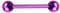 Brustwarzenpiercing Titan Frau Stab Kugeln nickelfrei Nippelpiercing Glitzer Pink-14mm