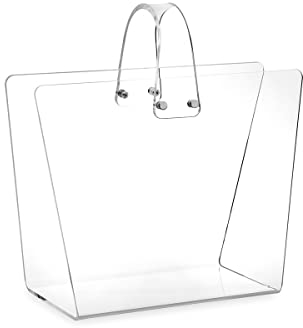 Giannini Metacrilato Porta riviste Borsa 33,5 x 15 x h 33 cm Trasparente