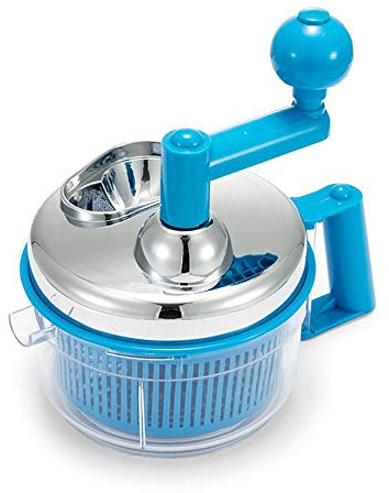 Robot Da Cucina A Manovella - Tritatutto Per Frullatore Manuale Per Frullatore Tritacarne Tritacarne Per Verdure, Frutta, Insalata,Blue