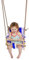Babyschaukel Puppenschaukel Kapitän Schaukelsitz Schaukel für Babys & Kleinkinder, blau-weiß