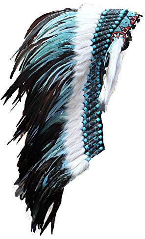 KARMABCN Medium Feather Headdress (Turkis)