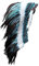 KARMABCN Medium Feather Headdress (Turkis)