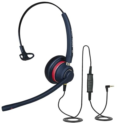 Headset für Yealink SIP W52P Wireless Handset, inkl. 2,5 ml Klinkenkabel – QD011 + EAR510