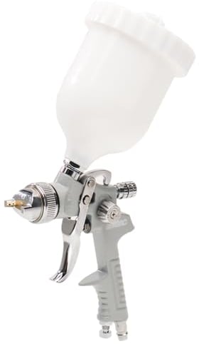 ABAC Pistola a Spruzzo per Verniciare G-550F, Aerografo con Serbatoio per Vernice da 600ml, Ugello in Acciao Inox da 1.5 mm, Getto a Rosa o Piatto, Pressione Max 4 Bar