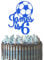 Personalised with Any Name Any Age Football Lovers Cake Topper for Son Daddy Custom Happy Birthday Cake Decoration Multicolour Glitter Card 6th 8th 10th 13 16 18 21 30 40 50 60 (Royal blue)