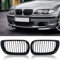 E46 Rejilla de Radiador, Parrilla Frontal Negra de Alto Brillo, Par de Rejillas de Radiador deportivas de Doble Barra para Serie 3 E46 4 Puertas 4d 2002-2005 Lci Facelift (No Apto para 2 Puertas)