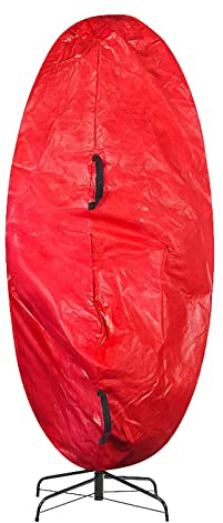 WIVAYE Aufrechte Aufbewahrungstasche für Weihnachtsbaum, passend für bis zu 180 cm Baumabdeckungstasche, Oxford-Stoff, Weihnachtsbaumtasche mit Reißverschluss und Kordelzug, langlebige Doppelgriffe